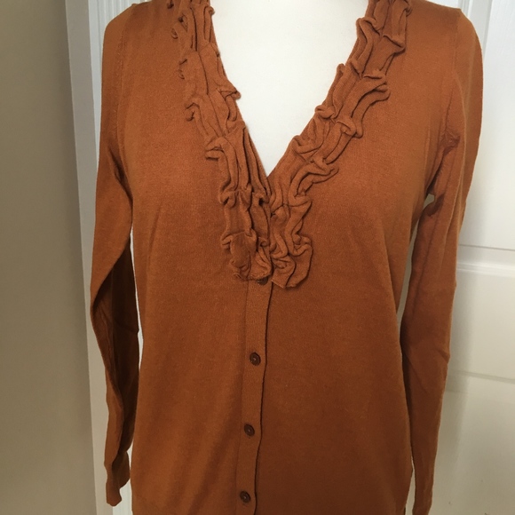 Talbots S rust cardigan wool blend - Picture 1 of 5
